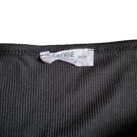 Ardene black twist long sleeve crop top, size xs - Picture 2 of 3